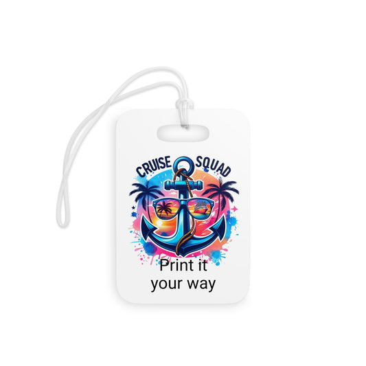 Custom Cruise Squad Luggage Tags | Travel Accessories, Gift for Travelers, Vacation Essentials, Personalized Luggage ID, Summer Travel Tags